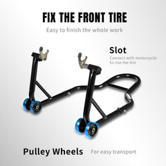 Jack Boss caster wheels and rubber pads detail demonstrating smooth positioning benefit