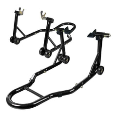 Jack Boss front and rear stands overview showing complete kit and benefit: stable lift