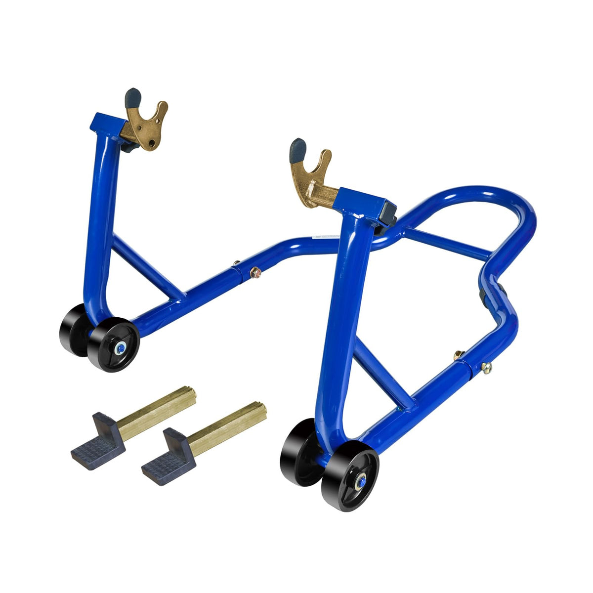 Jack Boss front and rear stands assembled showing stable support and easy maintenance