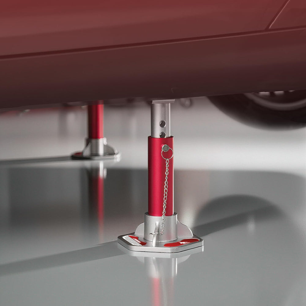 Jack Boss pair packed in a trunk showing easy storage and convenient transport to jobsites