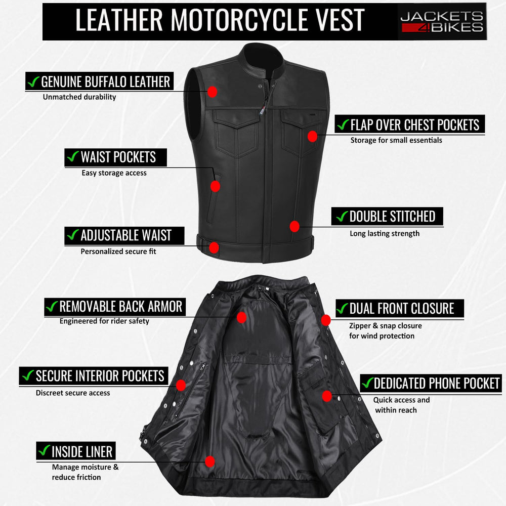Jackets 4 Bikes vest worn on rider seated on motorcycle for real-world riding use