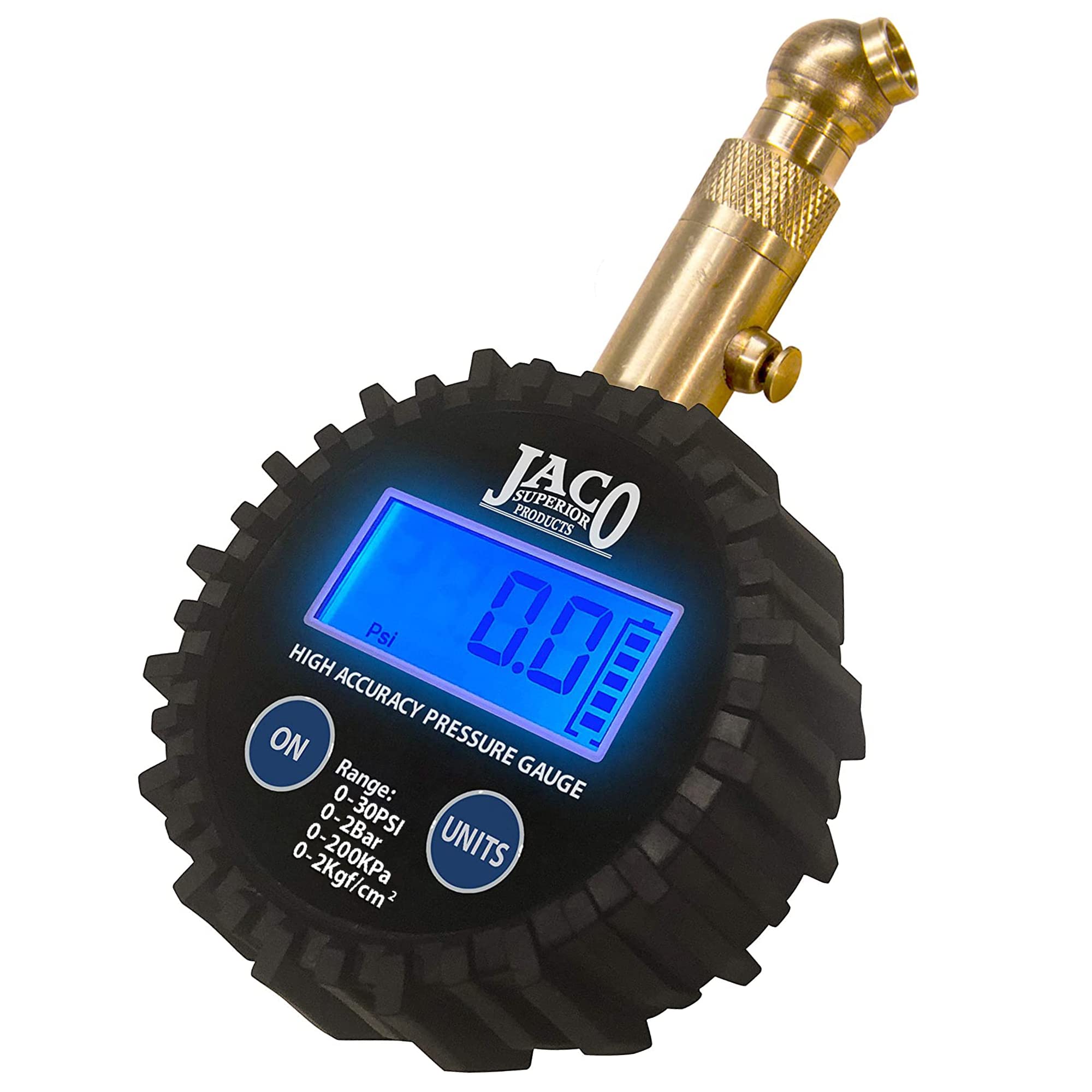 JACO Elite front packaging showing gauge and rugged guard for reliable protection