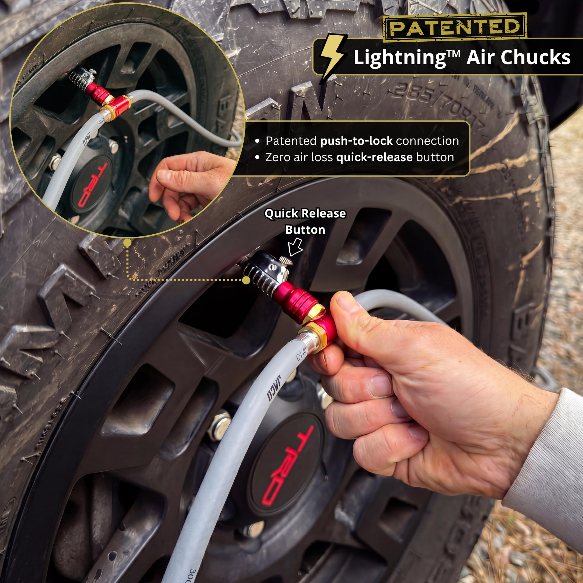 JACO fittings kit and thread tape ready to connect to any compressor quickly