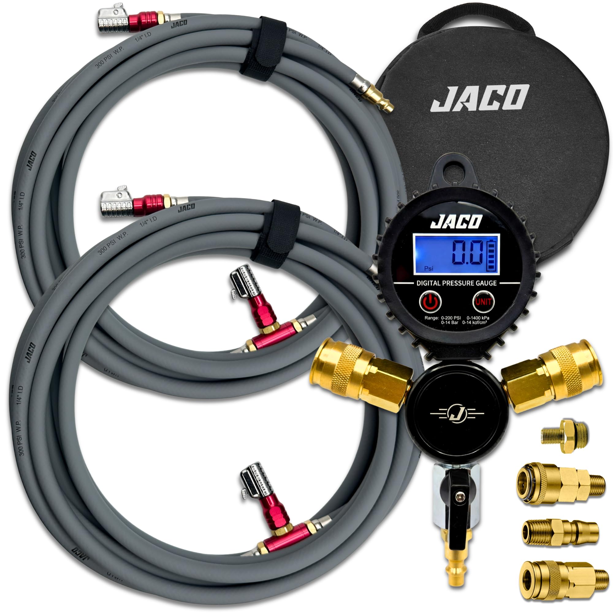 JACO front manifold view showing ports and controls for precise pressure control