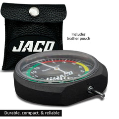 JACO TreadPro color-coded scale detail with green yellow red bands for quick assessment