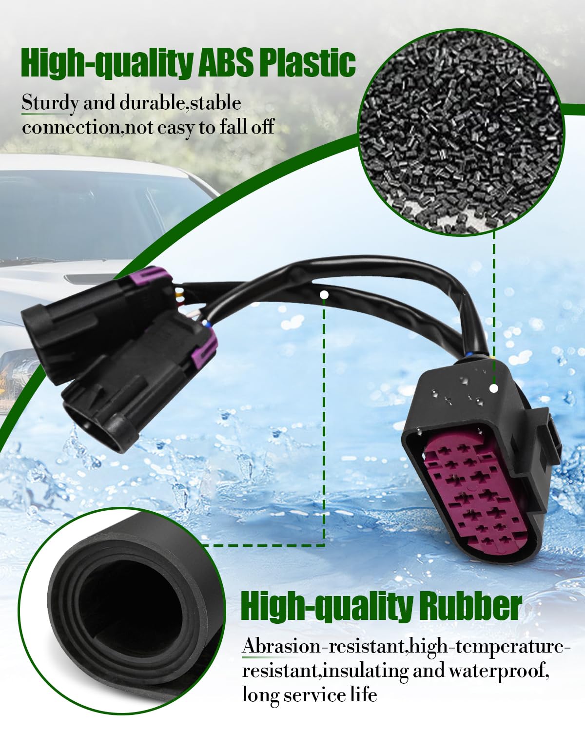 JadeBirch red yellow black wire color coding clear for simple plug-and-play wiring