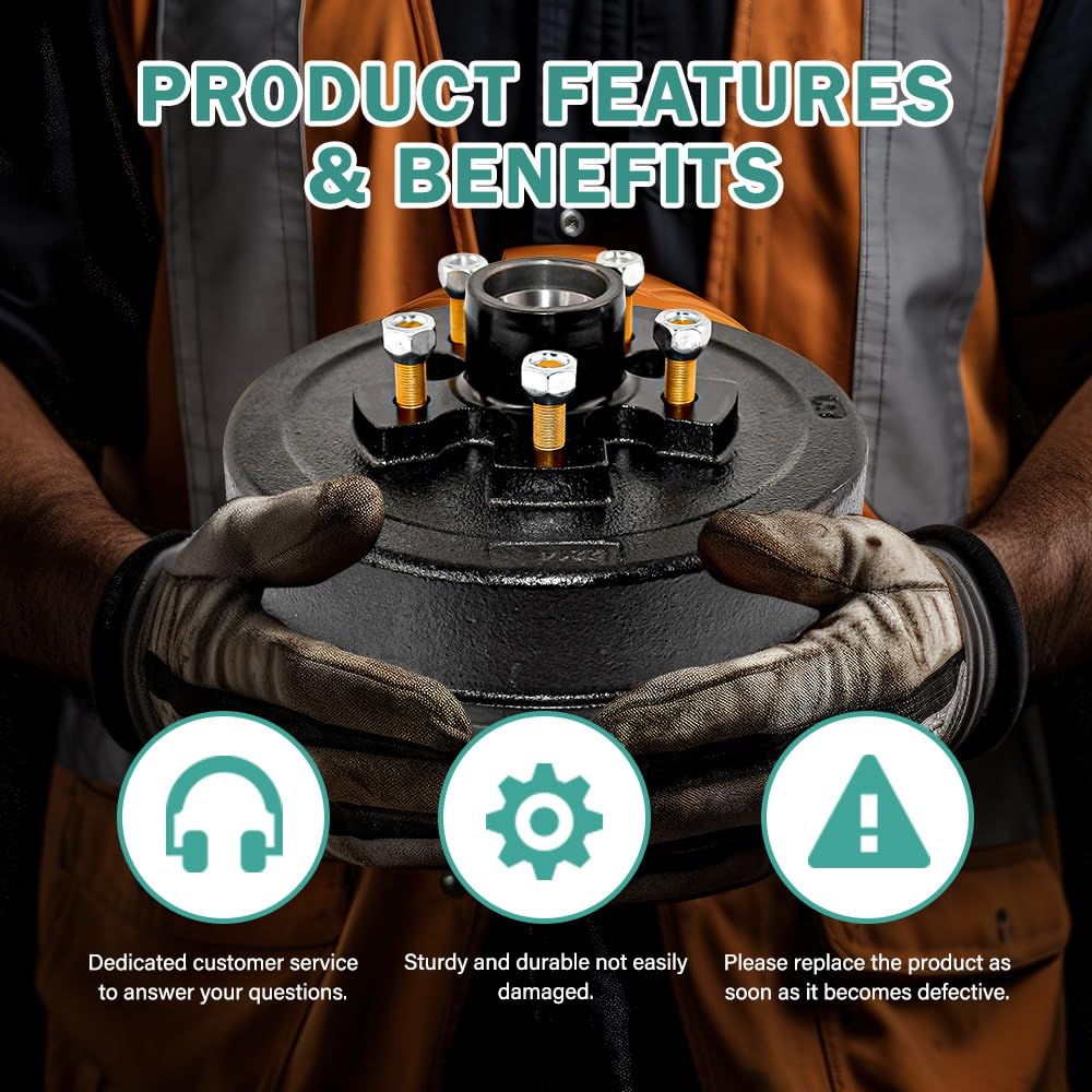 JADODE hub mounted on trailer axle demonstrating direct replacement benefit
