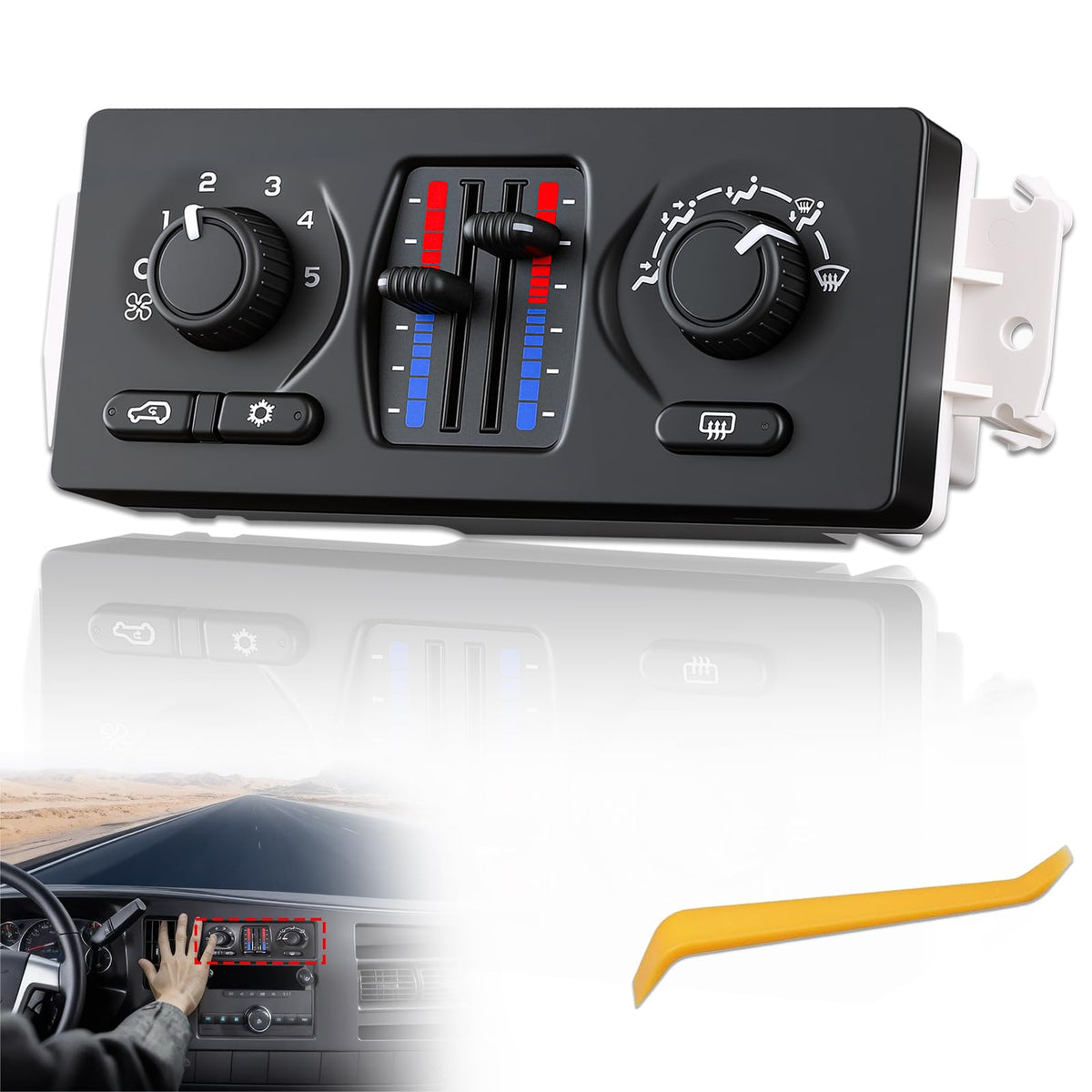 Jaeparbus front panel 599-210XD showing knobs and functions, restores control