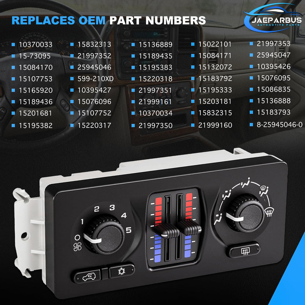 Jaeparbus installed in Silverado dash, seamless OEM-style replacement
