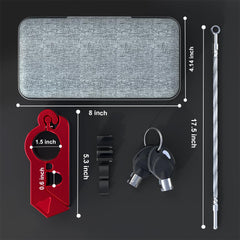 JAGASOL red finish detail highlighting durable metal construction