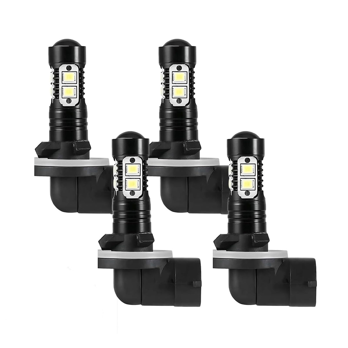 JahyShow front packaging showing four 881 LED fog bulbs and benefits