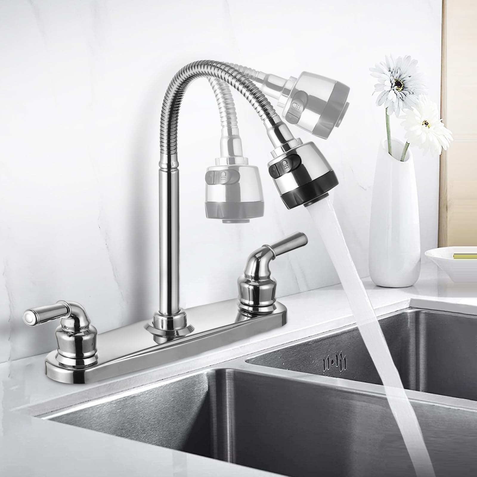 JAKARDA chrome finish detail showing corrosion resistance and easy cleaning