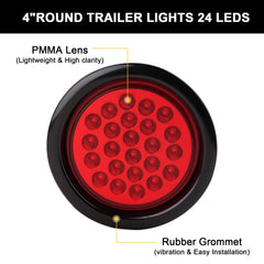 Jamarco close-up of 24 LEDs behind lens highlighting brighter, uniform illumination benefit
