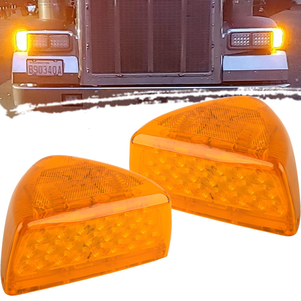 Jamarco front assembly view showing fit and bright amber LEDs benefit improved visibility