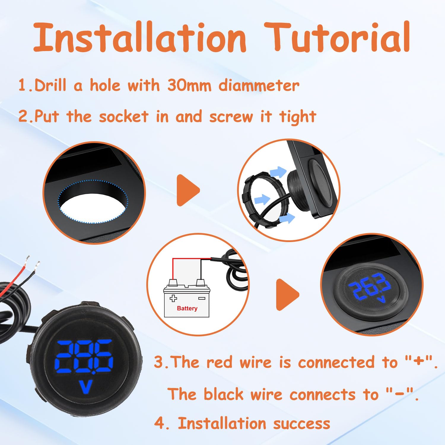 JAMHER wiring detail with quick-connect terminal for fast, secure installation