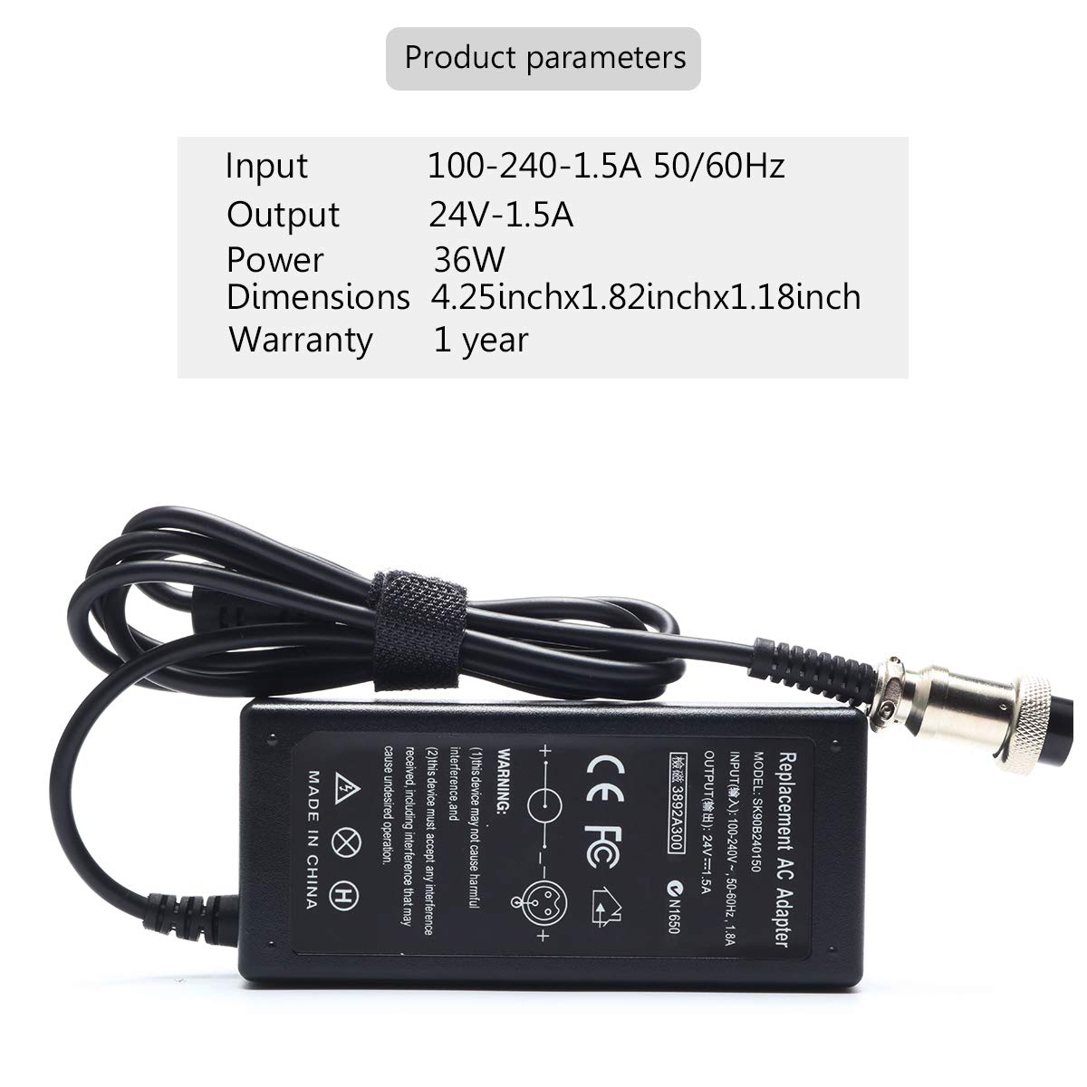 Janboo charger plugged into a Razor Pocket Mod showing restored power