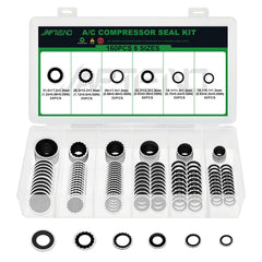 Japtend whole kit front view showing all washers and container for quick selection