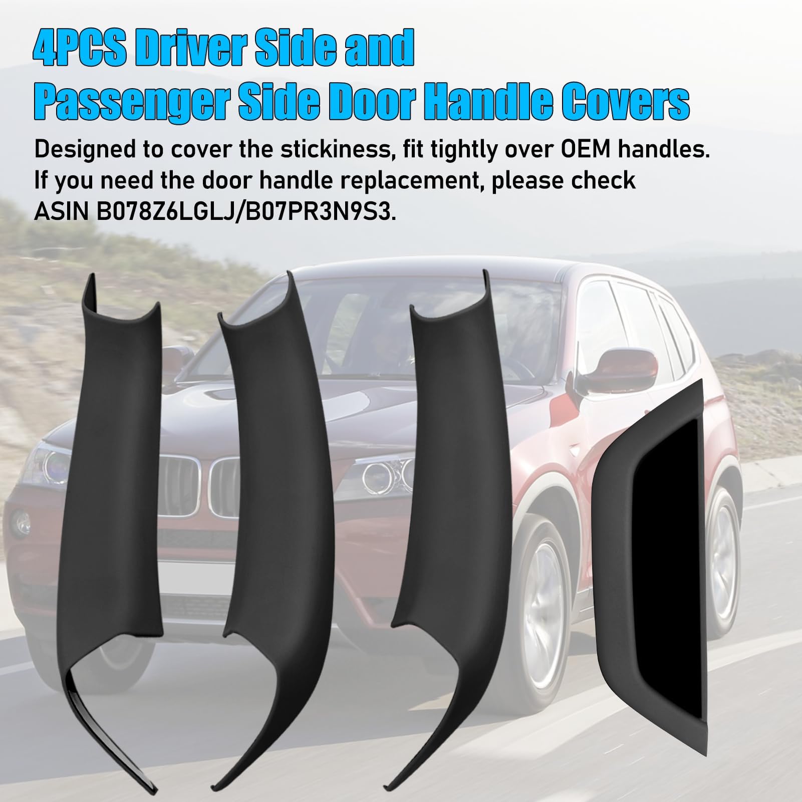 Jaronx rear right handle cover mid-installation showing snap-on ease and secure fit