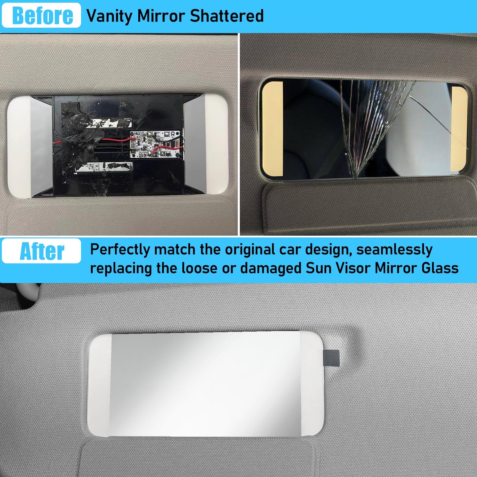 Jaronx installed on driver-side visor demonstrating seamless OEM-style finish