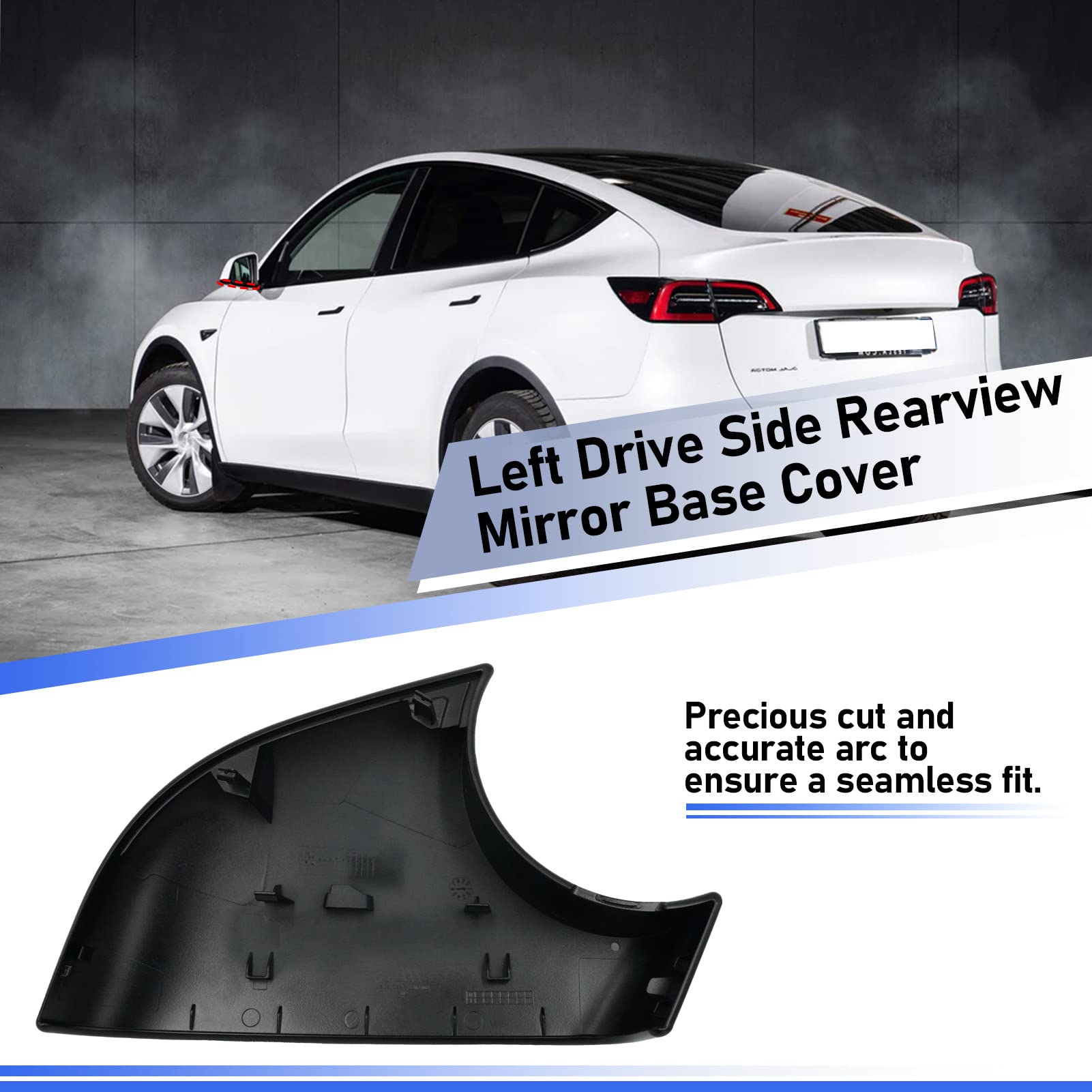 Jaronx installed on Tesla Model Y mirror showing restored appearance