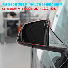 Jaronx installed right mirror cover on Tesla Model Y showing factory-fit appearance