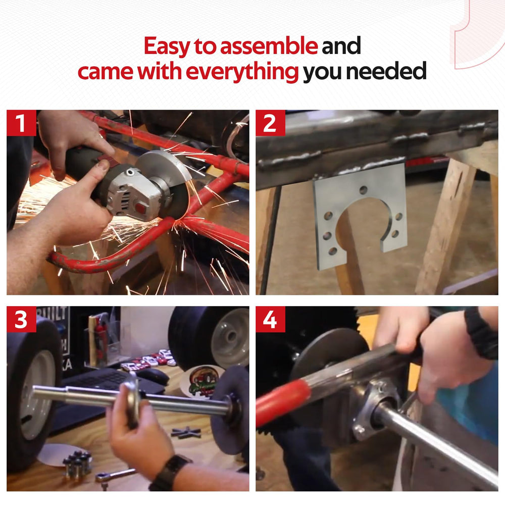 JAVIK bolt and locknut kit hardware layout providing secure clamp fastening