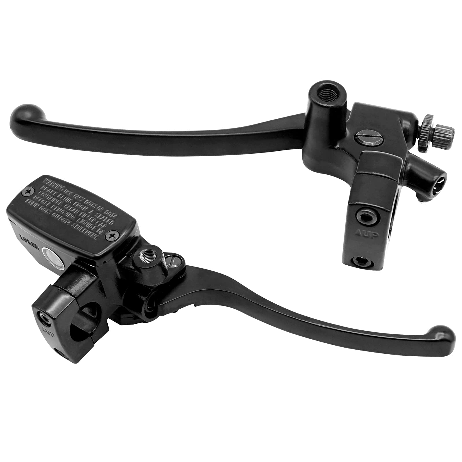 JAVIK front assembly showing both clutch lever and brake master cylinder, ready to install