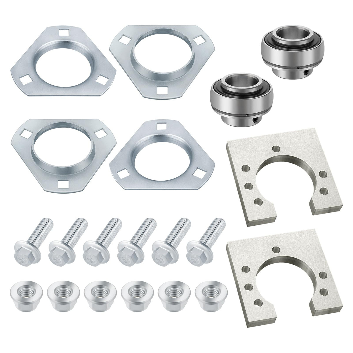JAVIK front packaging of the 1 inch go-kart axle bearing kit for easy replacement