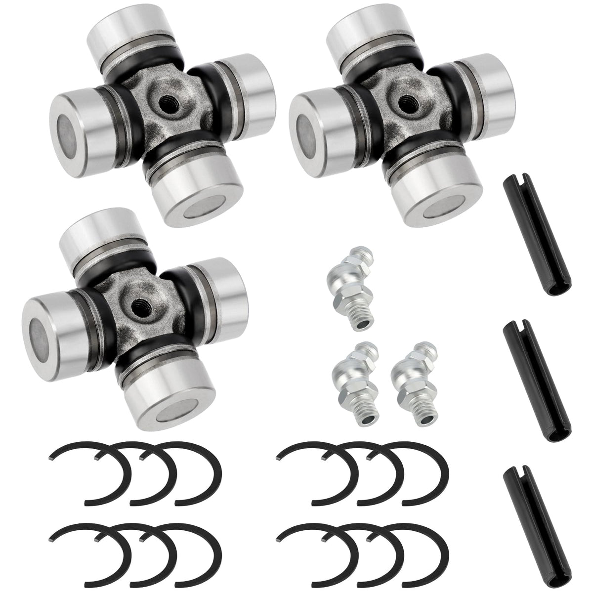 JAVIK packaged u-joint kit showing ready-to-install hardware and fitment benefit