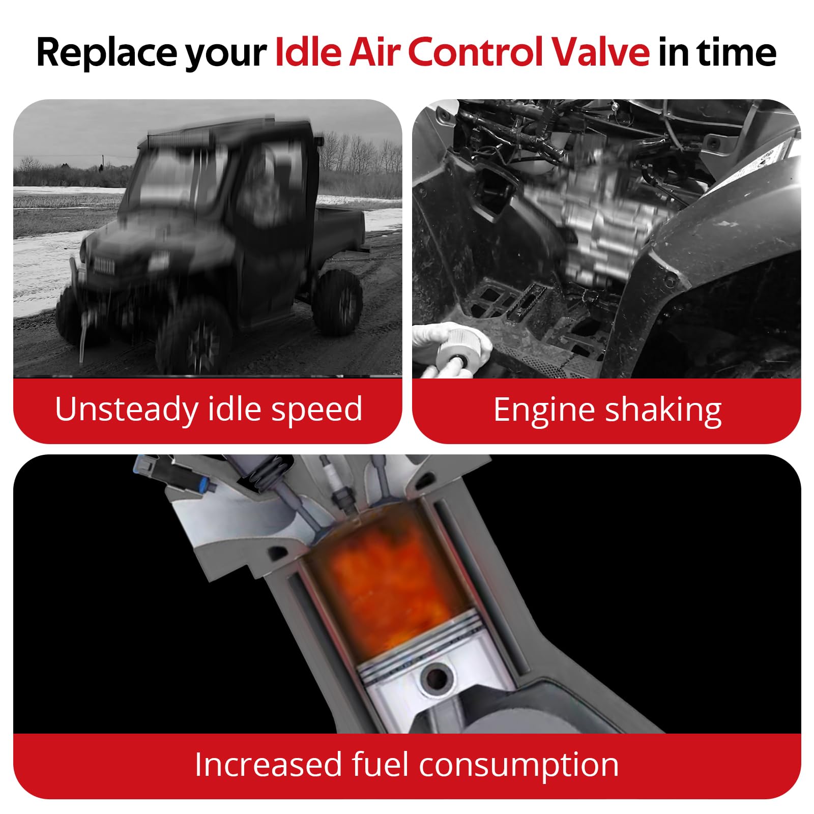 JAVIK IACV installed on throttle body demonstrating straightforward direct-fit replacement