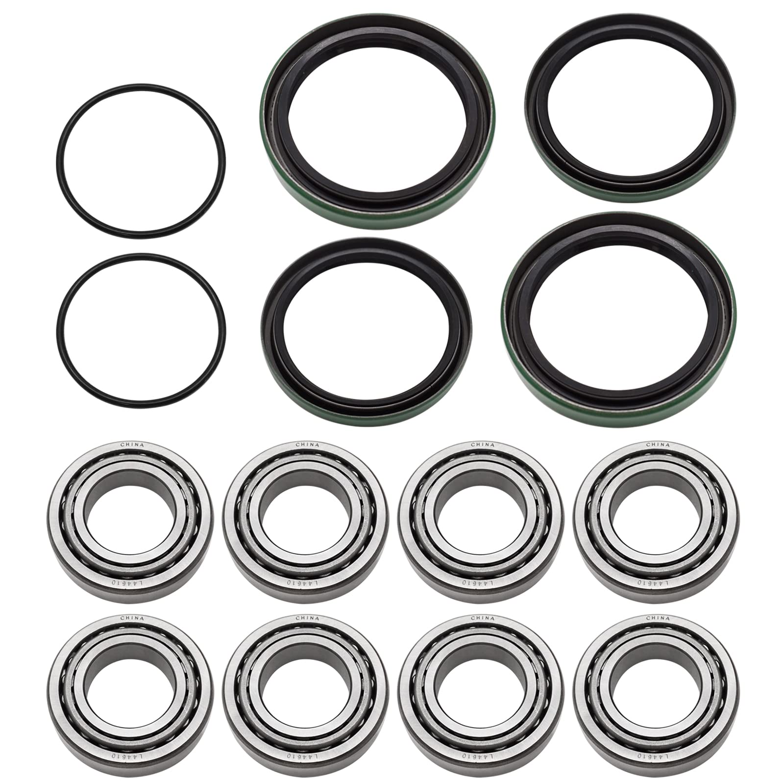 JAVIK parts staged near an ATV front wheel to show real-world installation benefit
