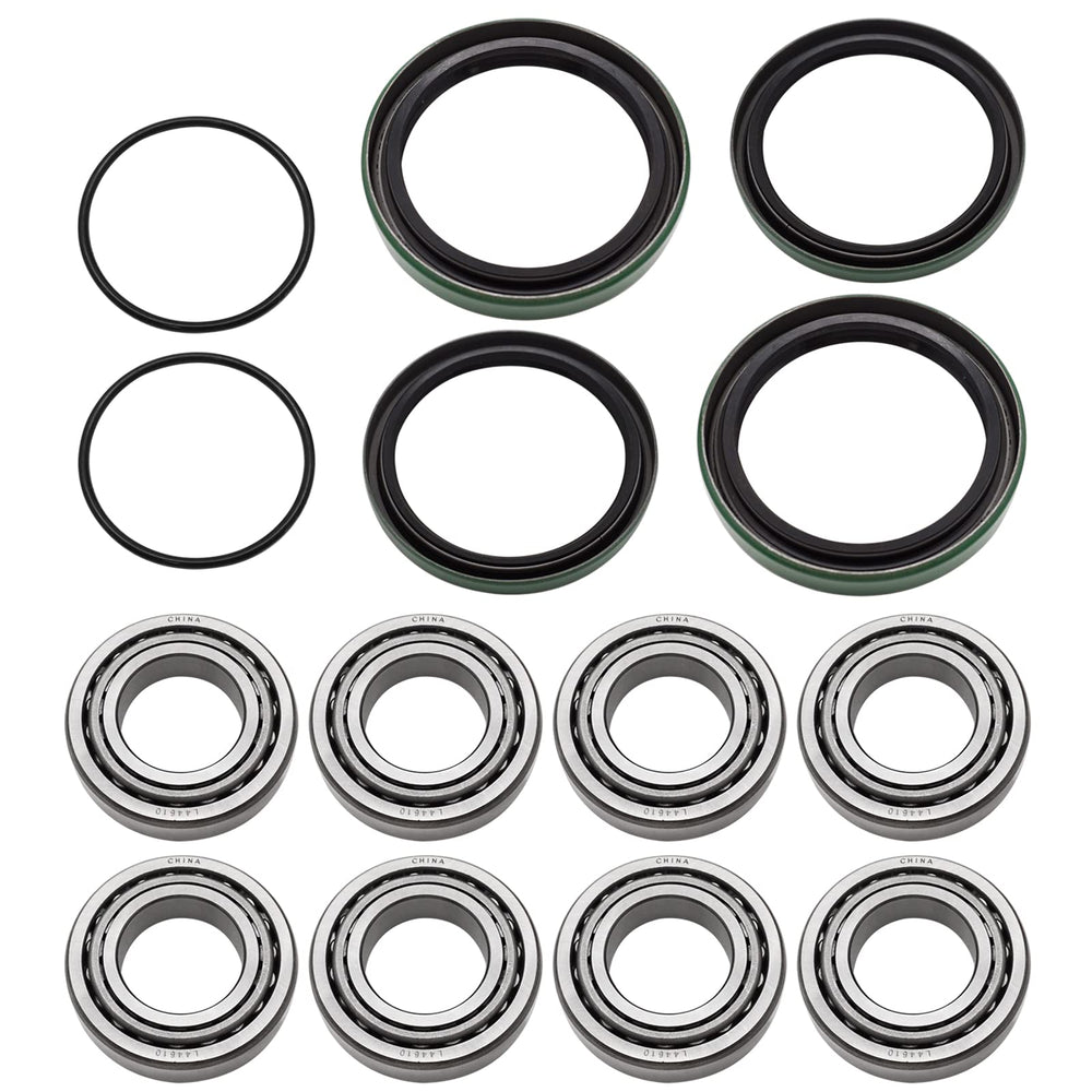 JAVIK parts staged near an ATV front wheel to show real-world installation benefit