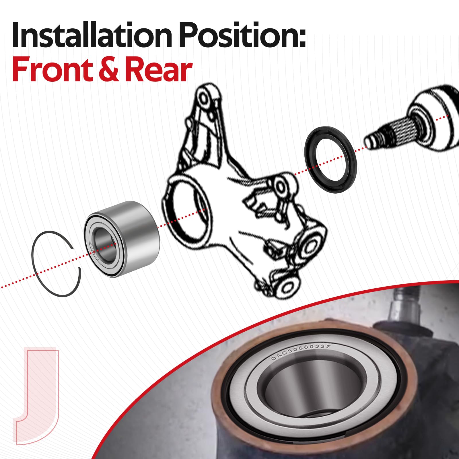 JAVIK bearing installed on Can-Am hub restoring wheel stability