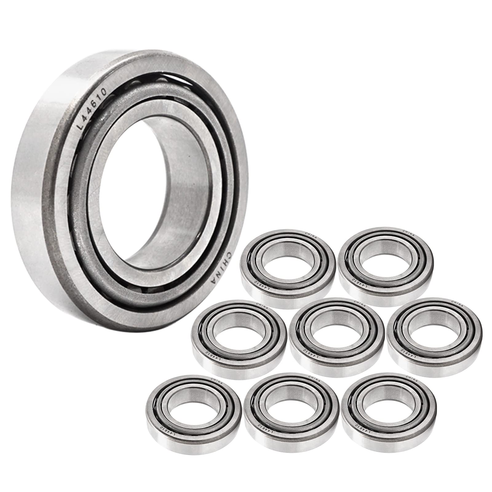 JAVIK labeled bearings, cups and seals laid out for clear identification