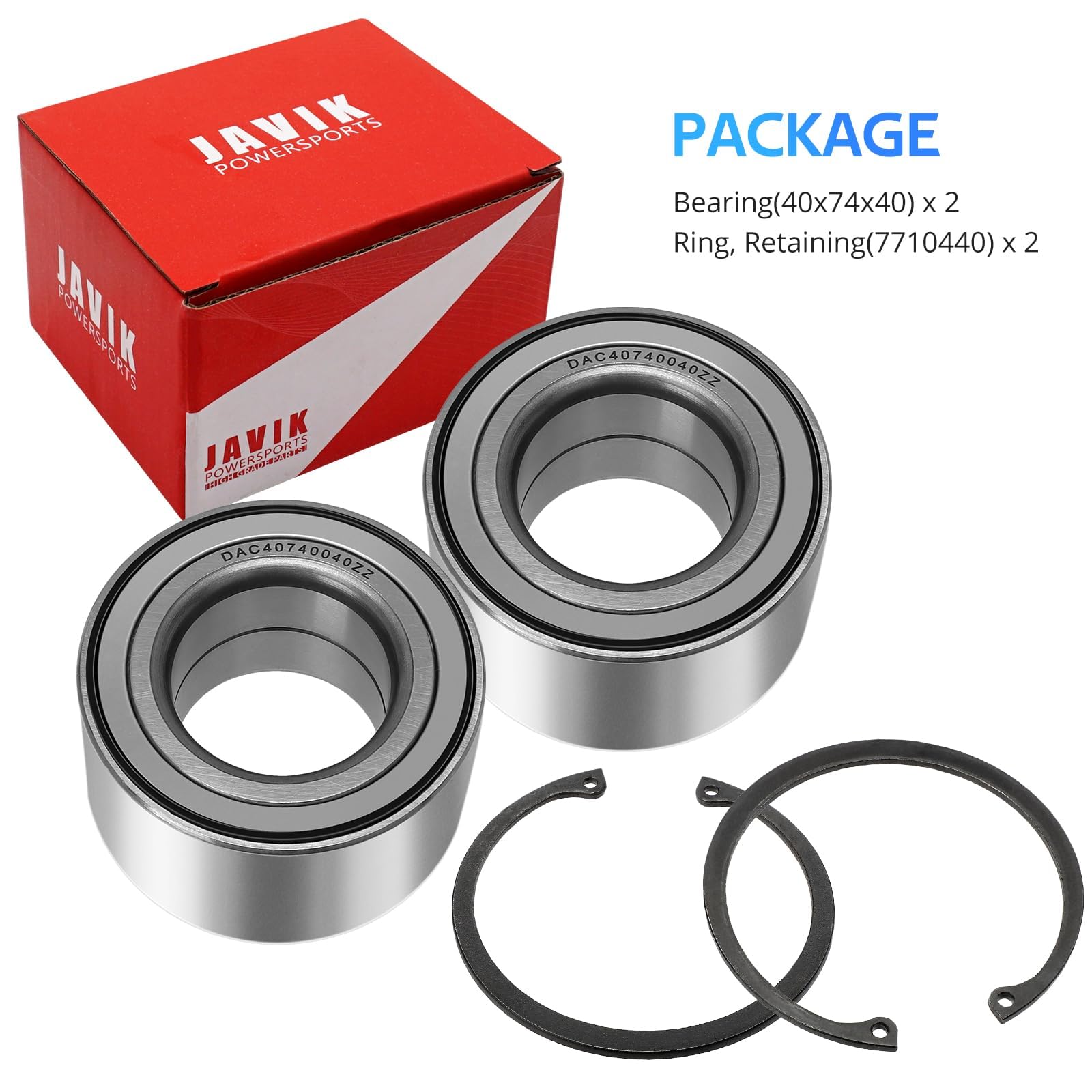 JAVIK bearing in ATV repair setting illustrating improved quiet smooth ride