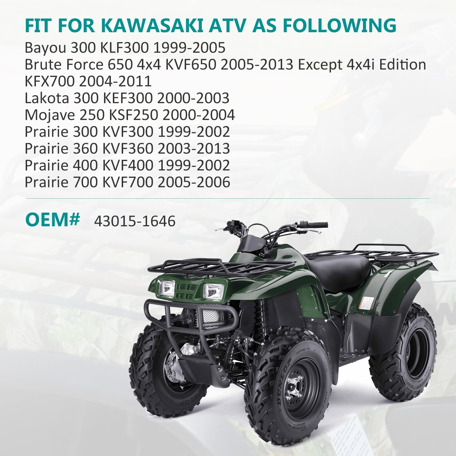 JAVIK master cylinder front view with connector illustrating plug-and-play fit for Kawasaki