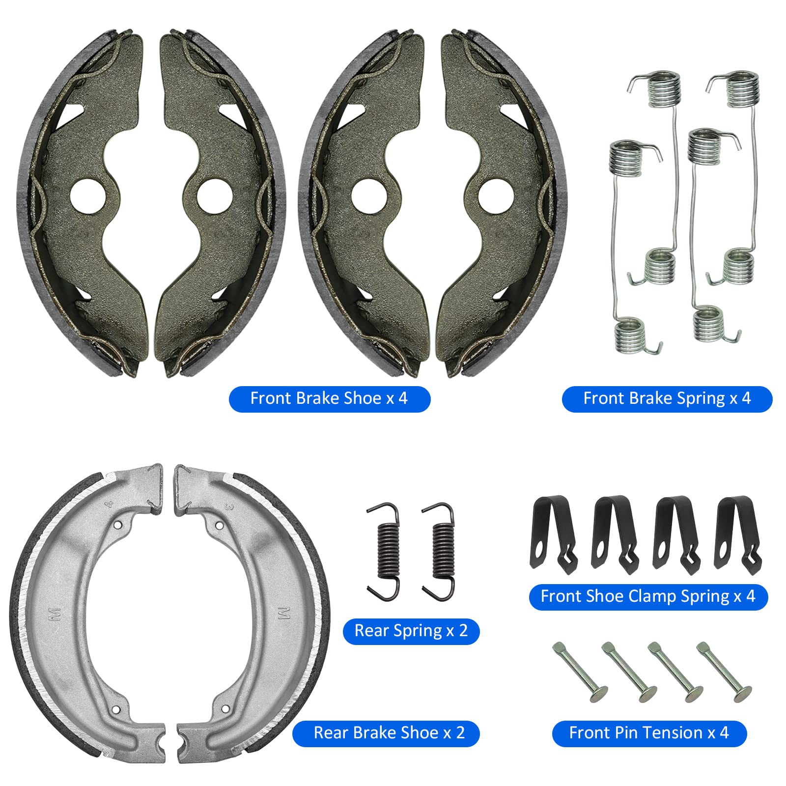 JAVIK brake shoes beside ruler showing size for confident compatibility