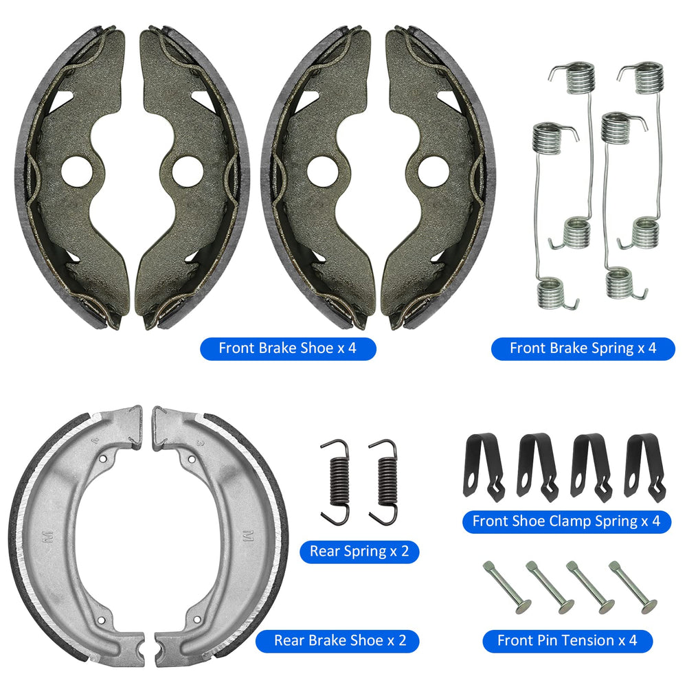 JAVIK brake shoes beside ruler showing size for confident compatibility