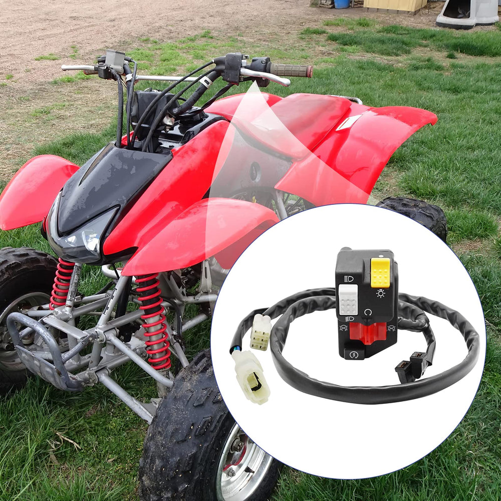 JAVIK switch next to coin showing compact size for easy handlebar fit