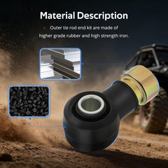 JAVIK tie rod end ball joint and grease cap demonstrating durable protection and smooth steering