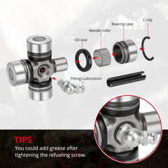 JAVIK yokes installed on Polaris RZR front axle illustrating restored driveline smoothness