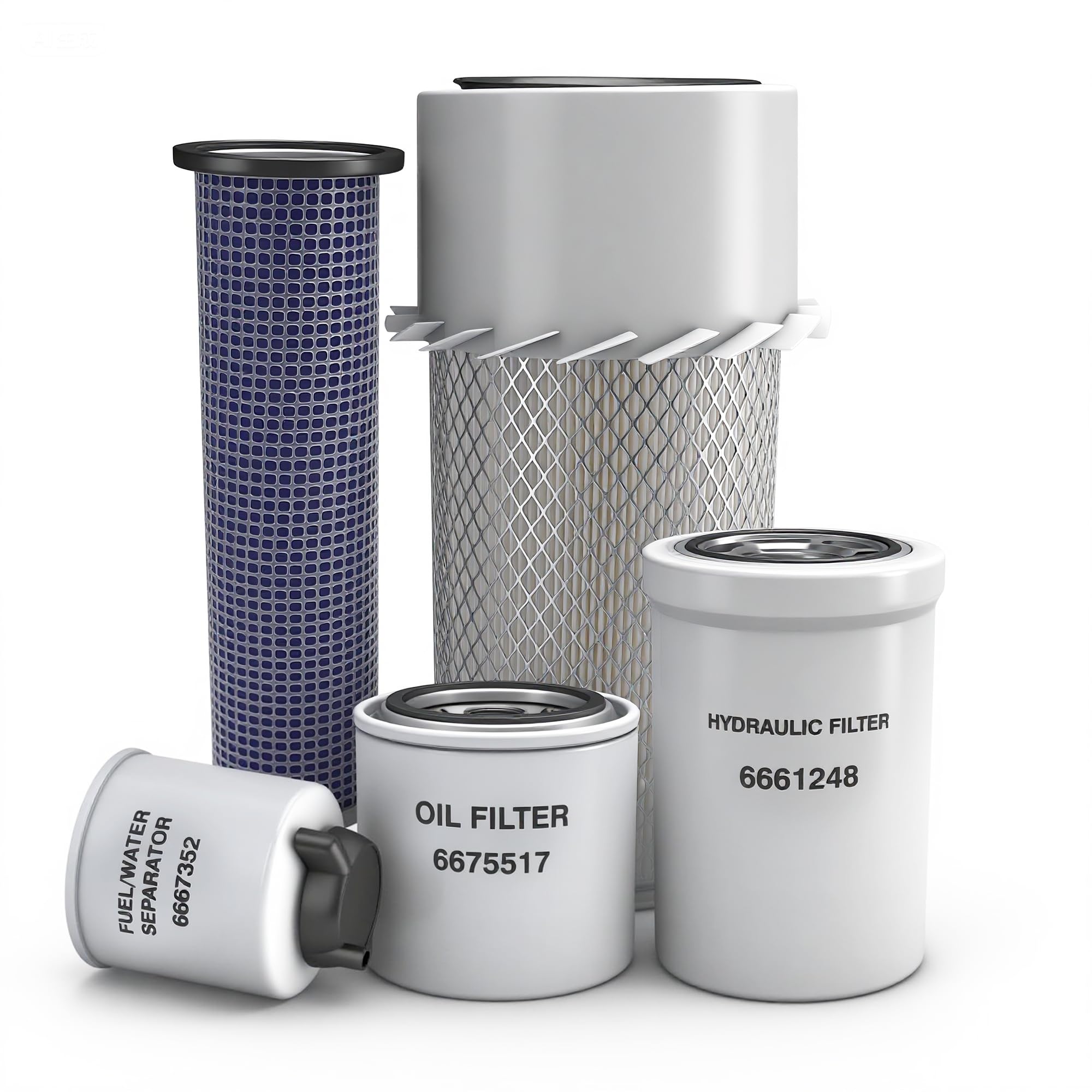 JAVOUKA front view of complete filter kit showing all components for quick identification and convenience