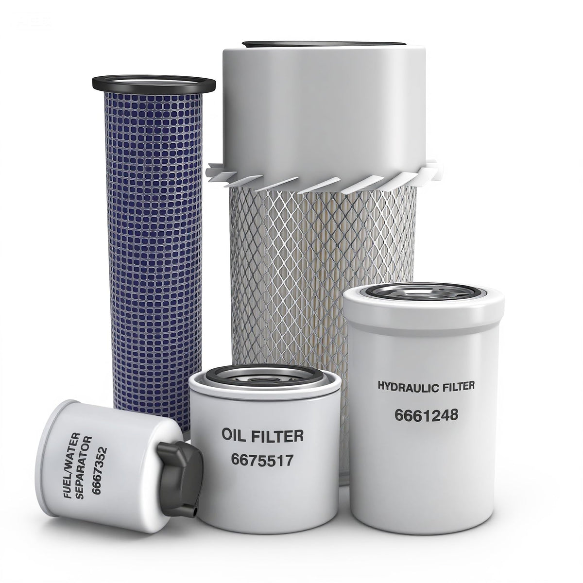 JAVOUKA front view of complete filter kit showing all components for quick identification and convenience