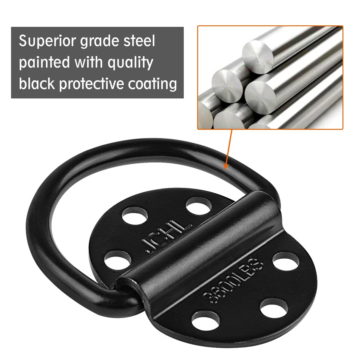 JCHL D-ring mounted inside an RV showing discreet, reliable tie-down capability