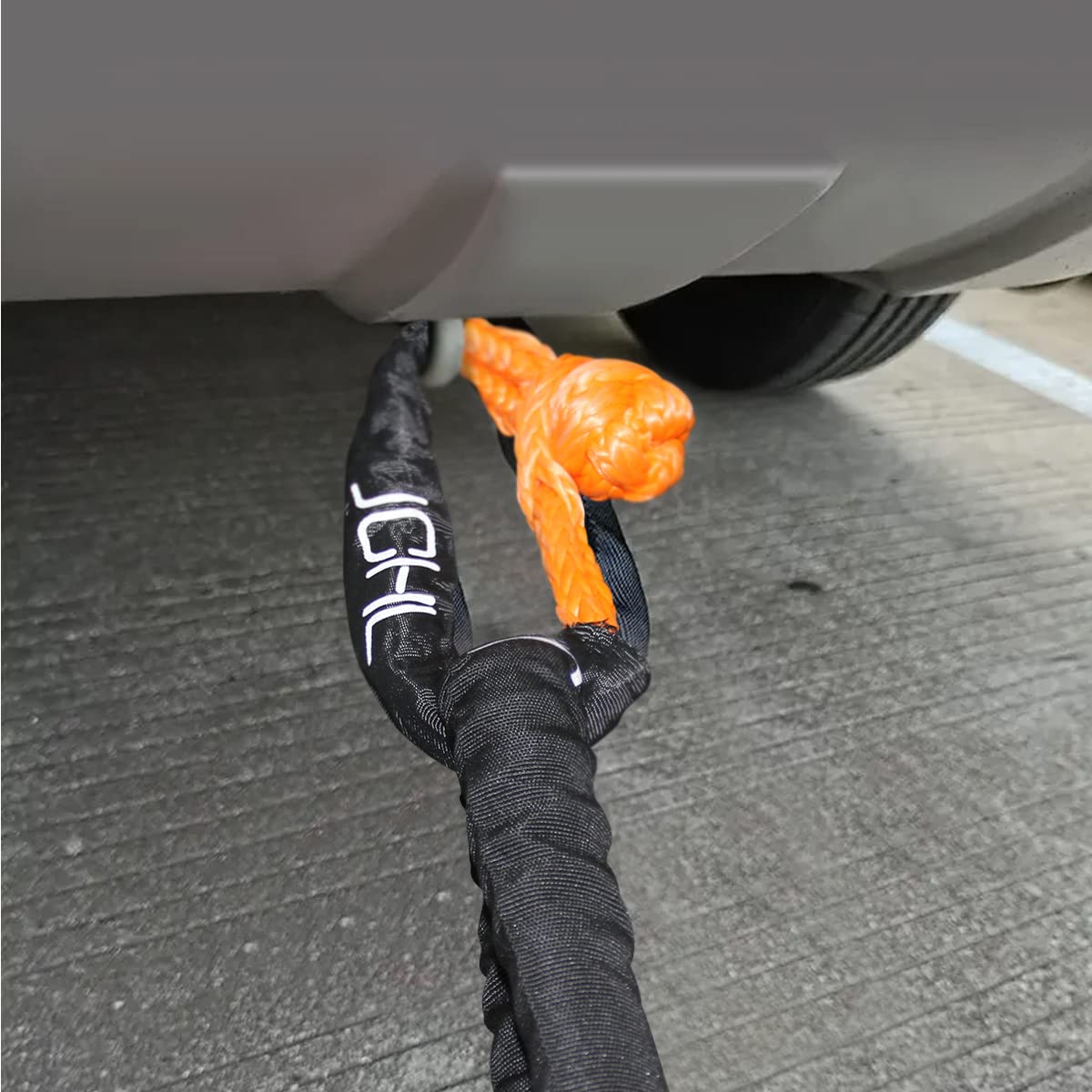 JCHL soft shackle held in hand showing scale and portability benefit