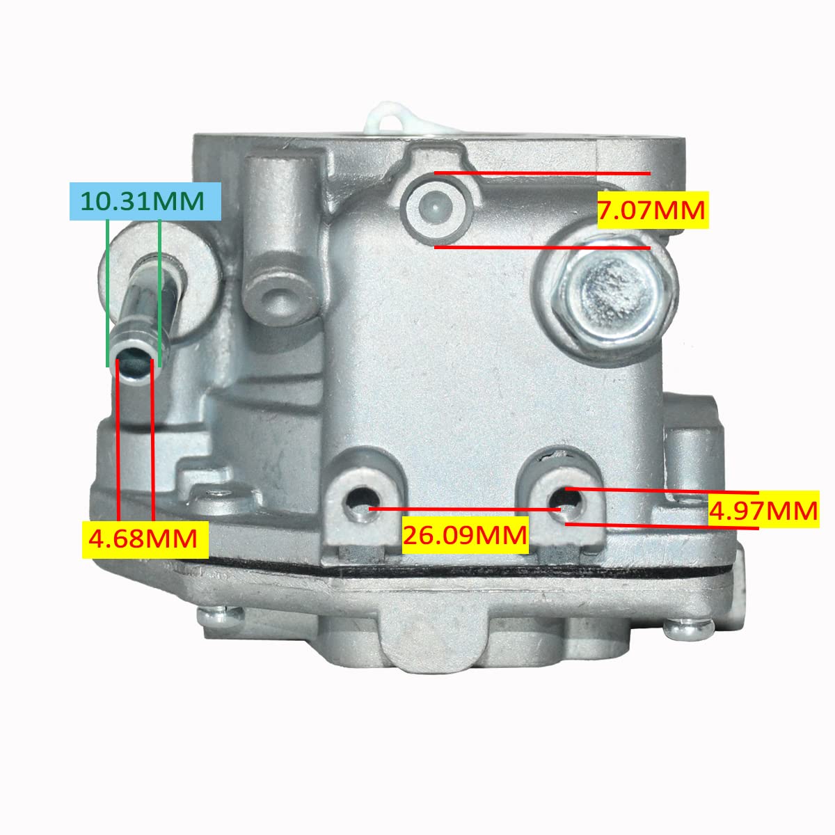 JDLLONG side profile showing body casting and fuel inlet for reliability