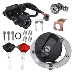 JDLLONG lock kit front view showing ignition, seat and gas cap locks for quick replacement