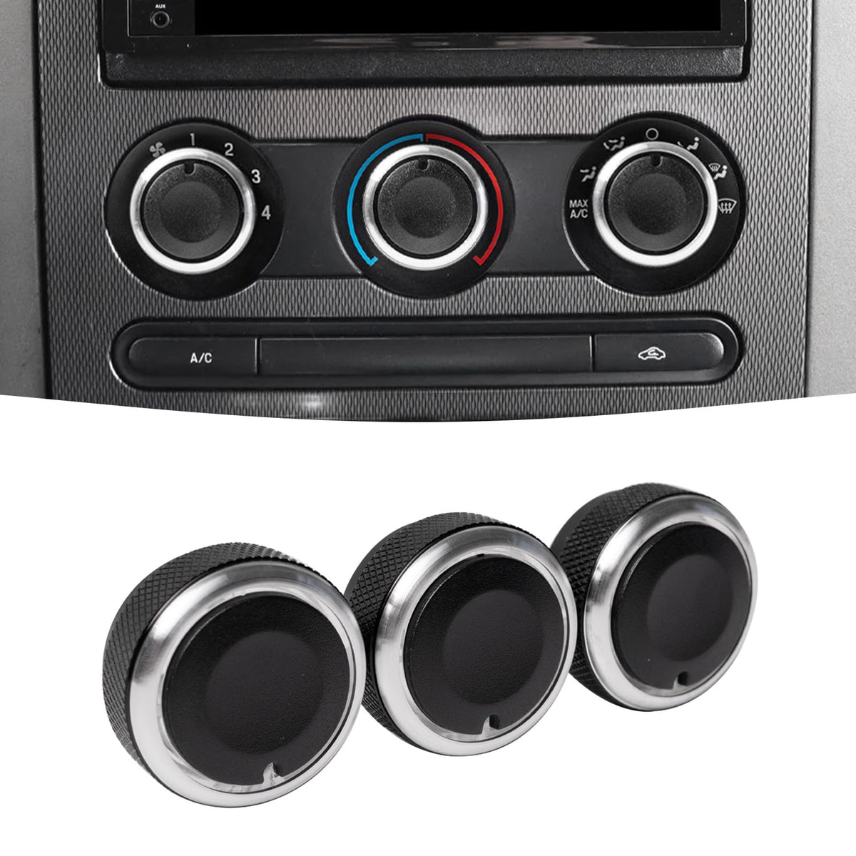JDMCAR front view knob installed showing improved appearance and fit