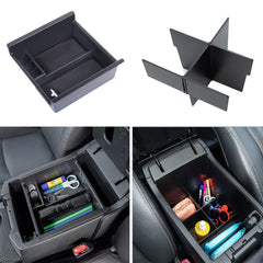 JDMCAR front view of console inserts showing tidy compartments and quick access