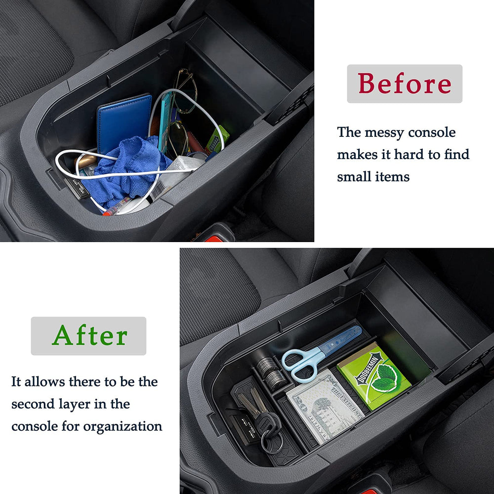JDMCAR two-layer interior tray demonstrating extra storage and organization benefit